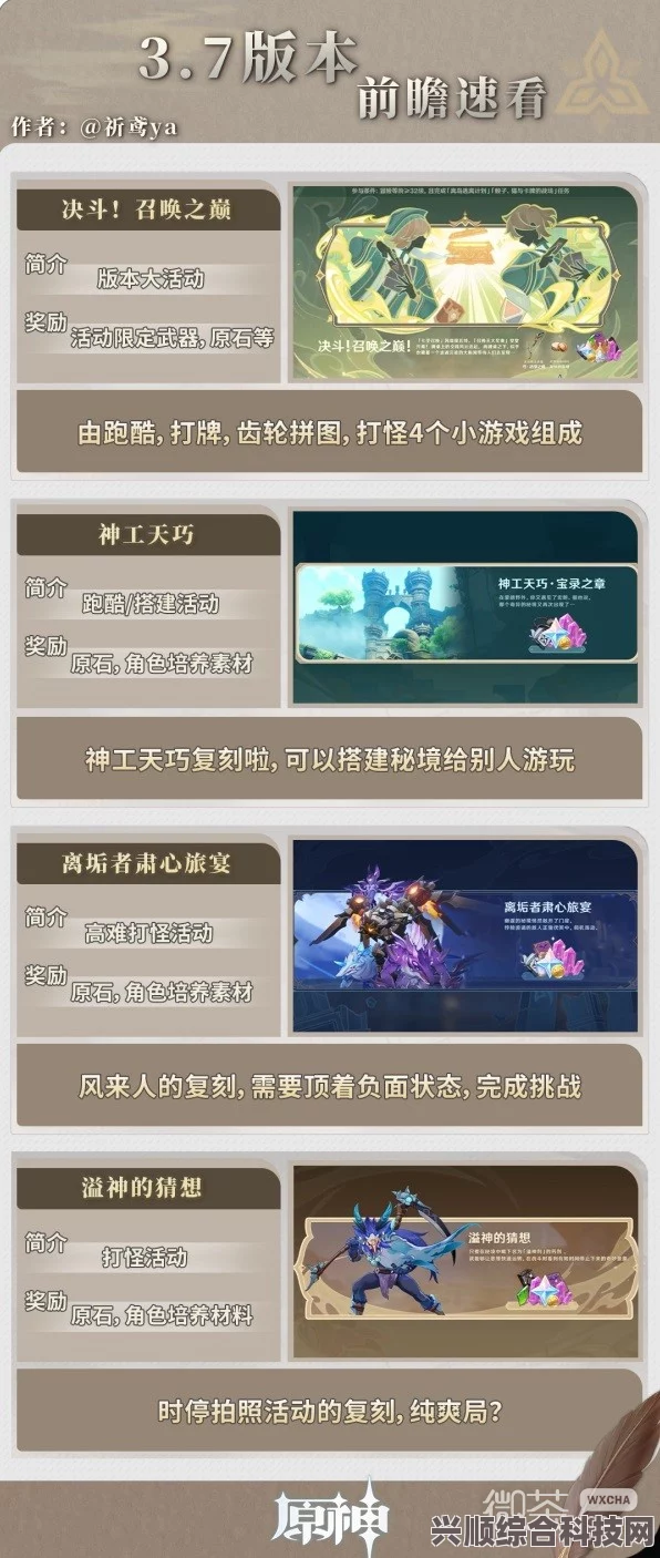 原神3.7版本更新时间及相关解析