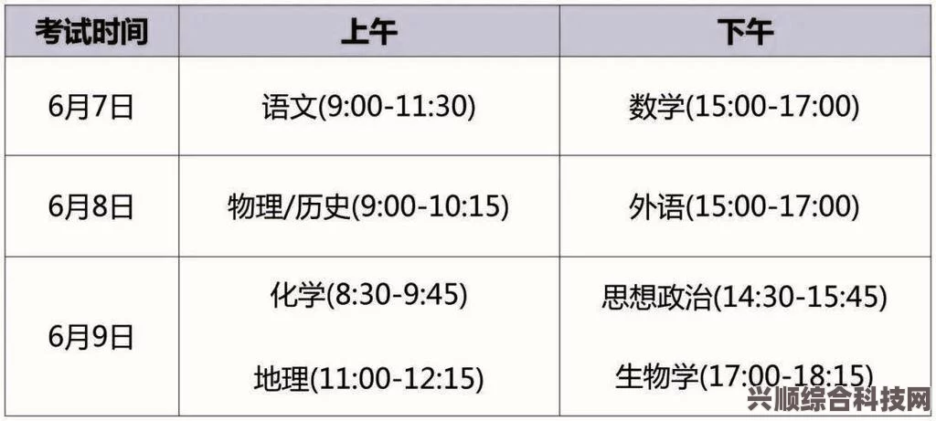 高考时间2023年详细时间表及重要注意事项