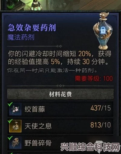 暗黑破坏神4药剂全效果详解，从入门到精通的指南