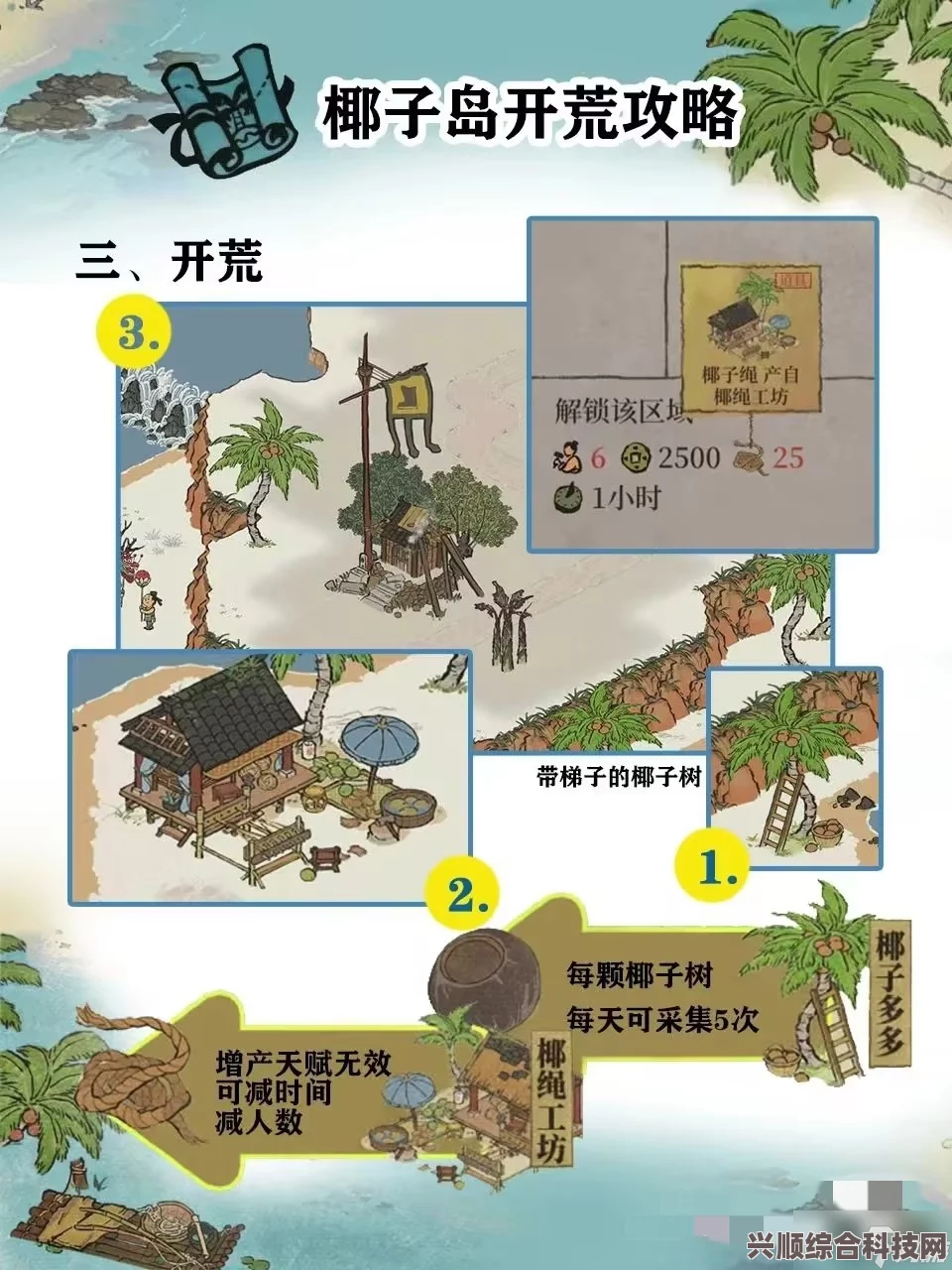 江南百景图椰影江南悠悠居攻略与椰子岛开荒指南