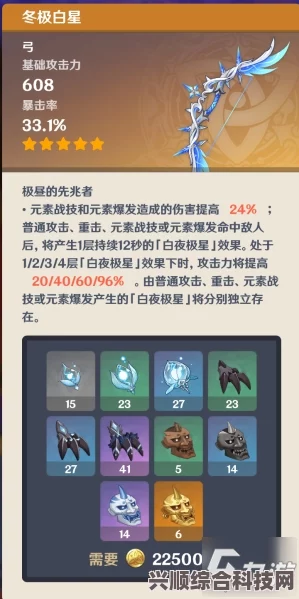 原神冬极白星武器图鉴详解，特性、效果及实用性评估